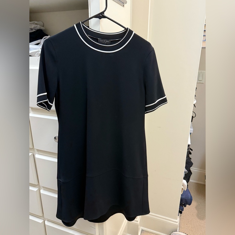 Rag & Bone Black Dress with White Trim